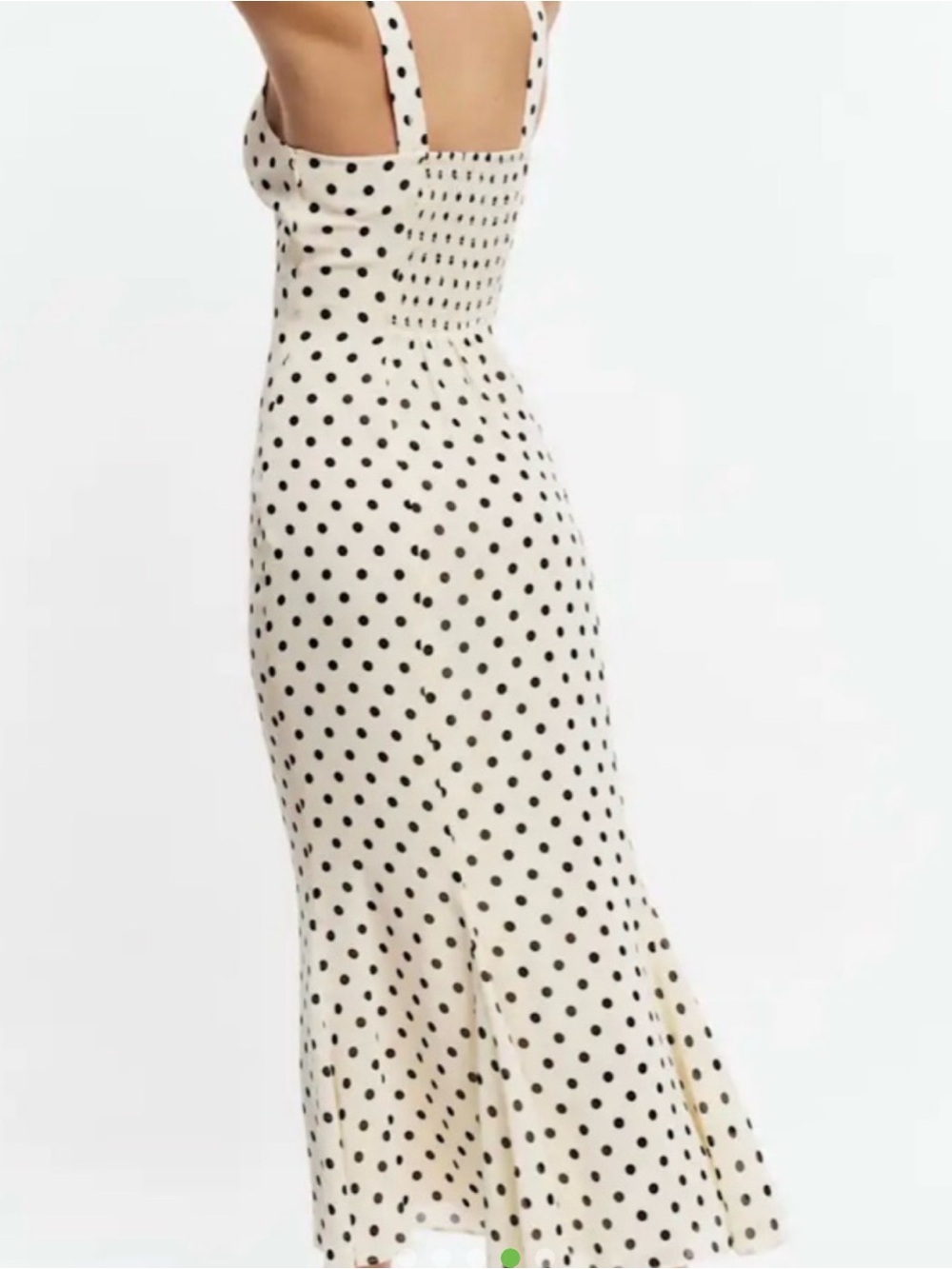 White polka dot Laine Reformation Dress - Picture 4 of 9